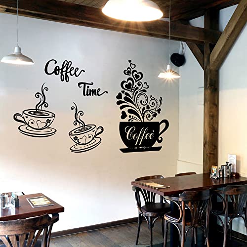 Coffee Wall Decals - Vinyl Stickers with Coffee Cup & Sayings