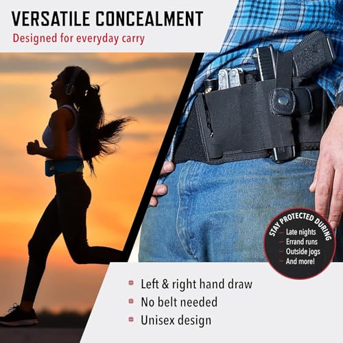 Belly Band Holster for Men & Women - Right Hand Draw, Up to 54"
