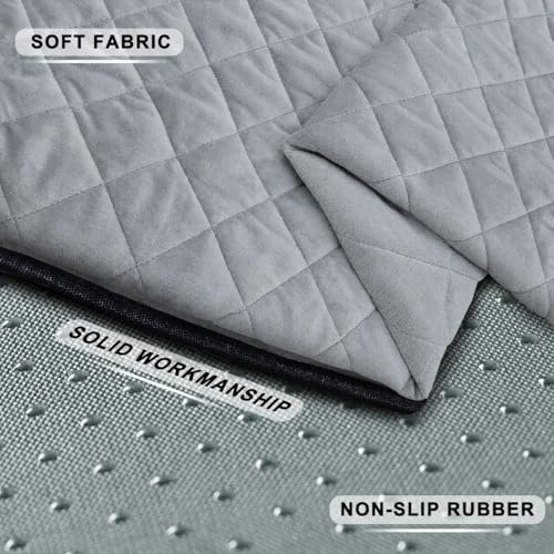 Golf Cart Seat Covers - Thick Plush Towel Blanket, Light Gray