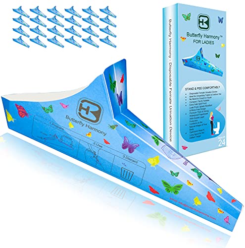 Disposable Female Urination Device with 8 Funnels - Portable Pee Urinal for Camping & Hiking