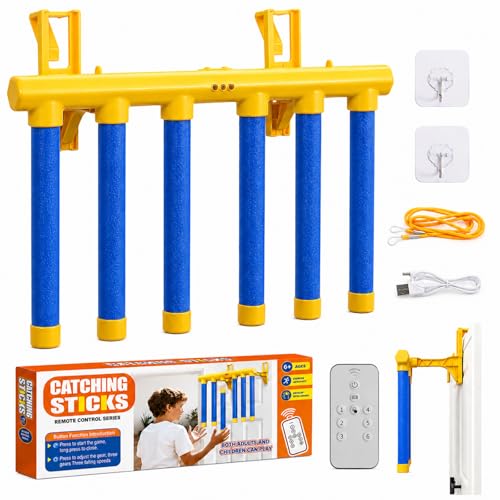 Reflex Drop Sticks Challenge Game with Remote Control - Blue