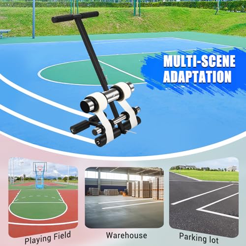 Adjustable Basketball Court Line Tape Applicator - Silver+Black