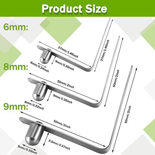 Stainless Steel Push Button Spring Clips - 8 Pcs, 8mm