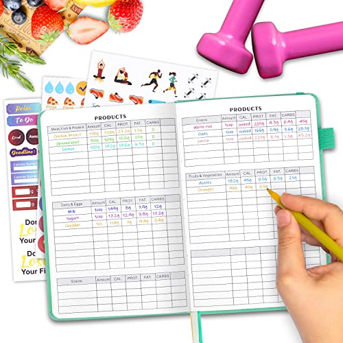 Undated Food and Fitness Journal - Workout & Meal Planner