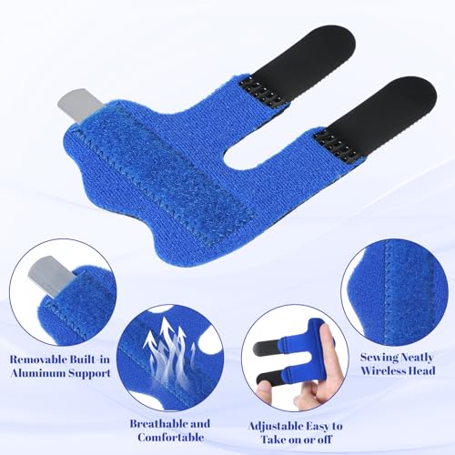 7 Pcs Finger Splint Set - Large Breathable Thumb Brace for Injury Support