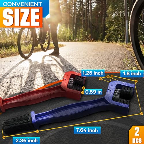 Motorcycle Chain Cleaning Brush Set - 2 Pcs O-Ring Safe