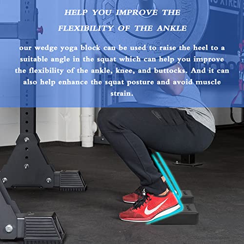 Squat Wedge Blocks - Non-Slip Heel Elevated Ramp for Fitness