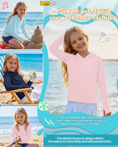 Girls Lightweight Active Hoodie with Thumb Holes - 9-10 Years