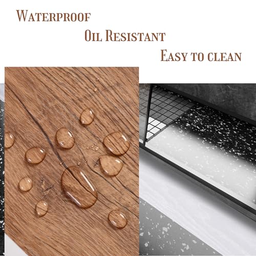 10M Wood Grain Removable Waterproof Border Wall Decor Removable Self Adhesive Kitchen Bathroom Tiles Sticker Peel and Stick Wallpaper 4x390 Inch (Walnut)
