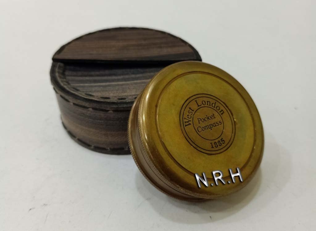 Marine Compass | Gift for Husband | Engraved Compass with Leather Case Compass | Gift for mom, Birthday Gift