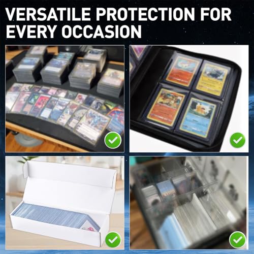 300 Clear Trading Card Sleeves - Standard Size Protective Card Protectors