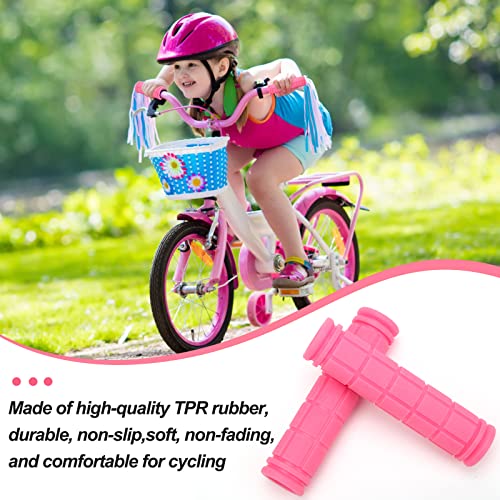 Non-Slip Rubber Bike Handlebar Grips - Pink