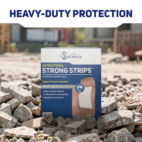 Heavy Fabric Adhesive Bandages - Assorted Sizes, 60 Count