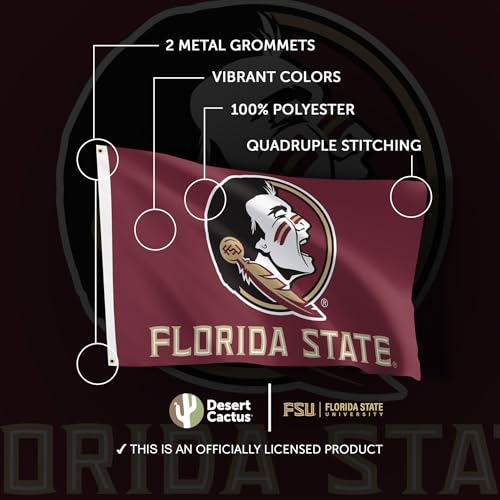 Red FSU Flag 3x5 Ft - Single-Sided Team Logo Banner