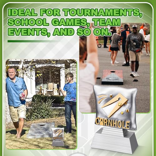 Mini Cornhole Trophy 4-inch Resin Award - Small Tournament Award