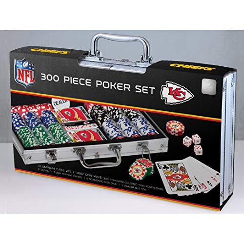 Kansas City Chiefs 300-Piece Casino-Style Poker Chip Set - Team Colors