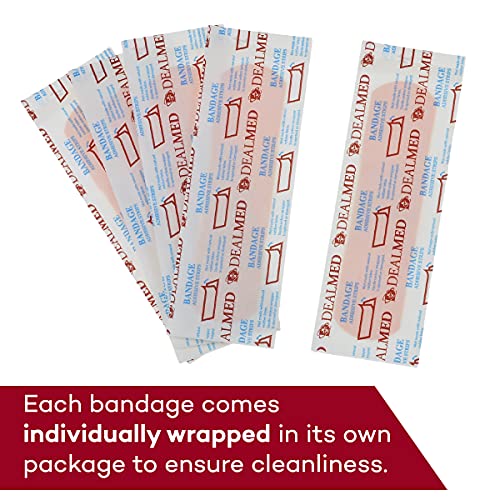 Fabric Adhesive Bandages - Non-Stick, Latex Free, 100 Count - 3/4" x 3"