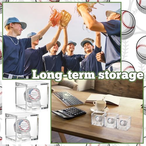 Championship Trophy Rings Set - 12 Silver Baseball Rings with Display Case