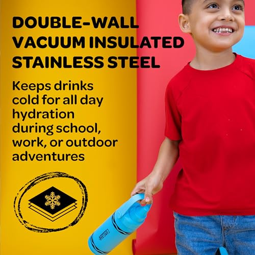 16oz Insulated Stainless Steel Water Bottle with Spill Resistant Lid - Crayola Mountain Meadow