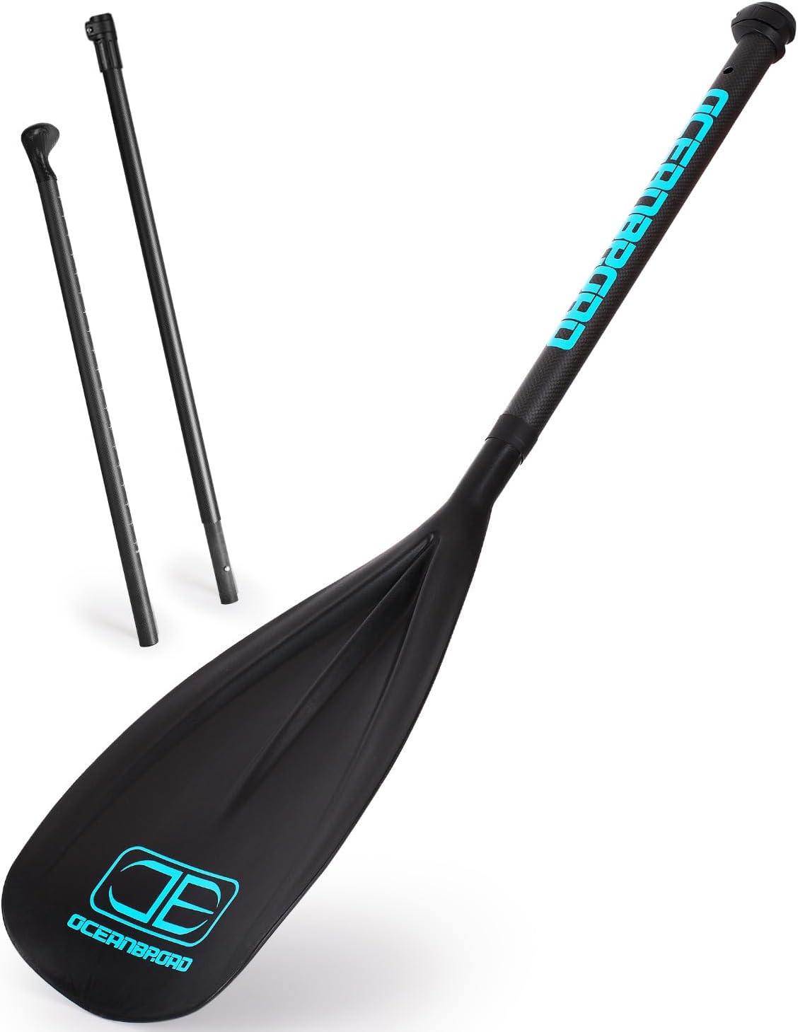 OCEANBROAD SUP Paddle Board Paddle - Adjustable Carbon Shaft | 3-Piece Set with Carry Bag