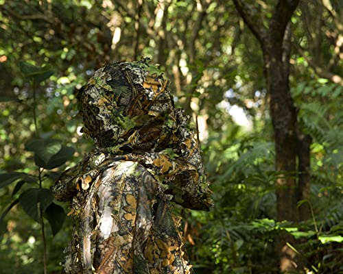 Ginsco X-Large-XX-Large 3D Leafy Ghillie Suit for Hunting & Outdoor Camouflage