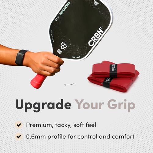 Pickleball Paddle Grip Tape - Drytec Overgrips 4 Pack - Red
