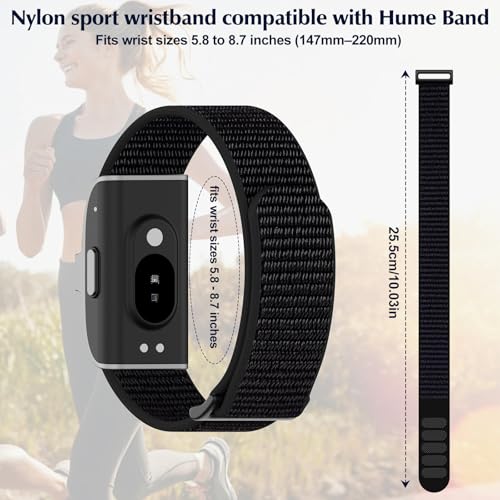 4 Pack Nylon Replacement Bands for Hume Band 1.0 - Black, SeaShell, Army Green, Navy Blue