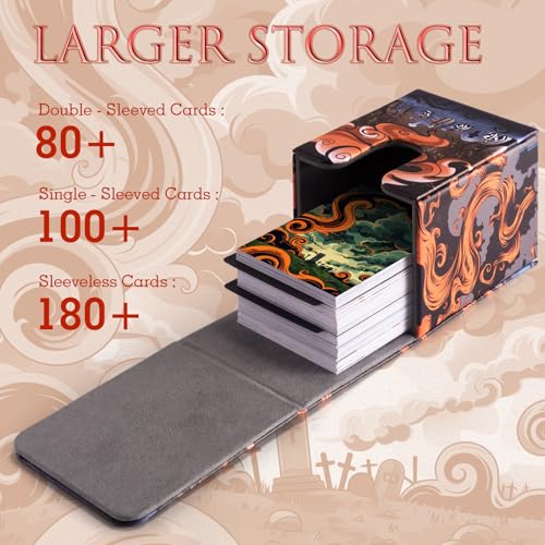 Card Storage Box for YGO - Holds 100+ Single Sleeved Cards, 2 Dividers - Necro Call