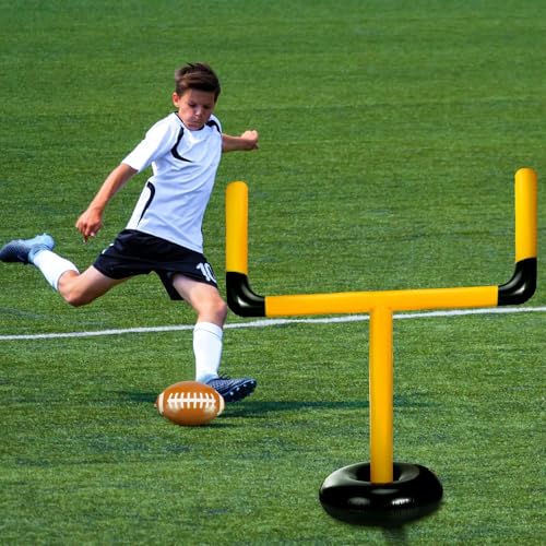 Inflatable Jumbo Football Goal Post Set - Yellow & Black