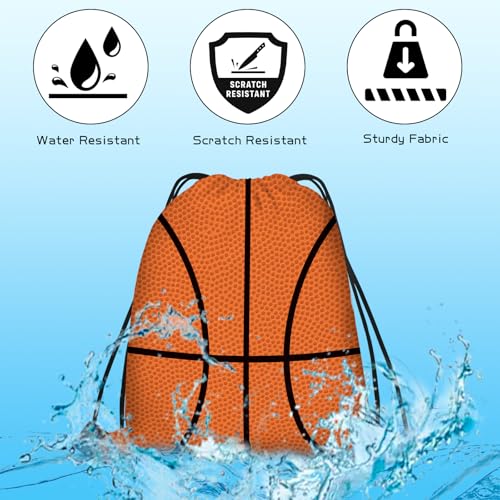 Basketball Gift Bags 16 Pack - Drawstring Sports Party Favor Bags for Basketball Fans