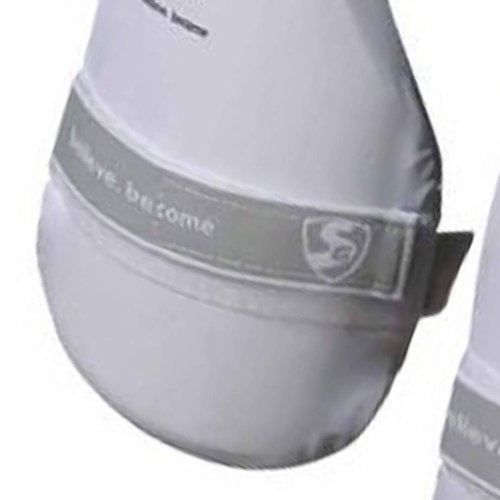 SG Ultimate Combo Thigh Guard | White | Men RH | Polyester | Men | Customised Adjustment | Thigh & Inner Thigh Guard | Comfort-Fit Elasticated Straps | Fully Adjustable | Secure Fit