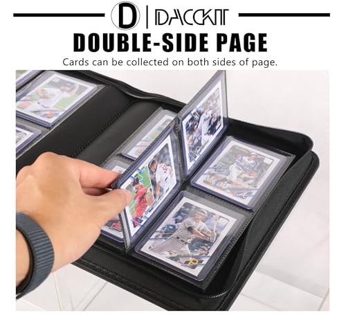 Top Loader Binder for 128 Cards - 4 Pocket Card Holder, Brilliant Green