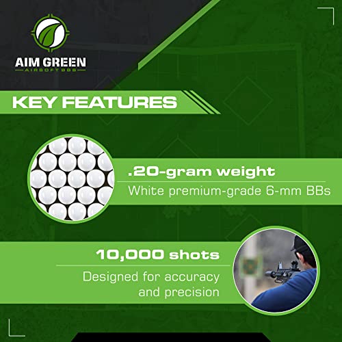 Biodegradable 6mm Airsoft BBs - Premium Grade, 20g to 40g, 2,500 to 10,000 Count
