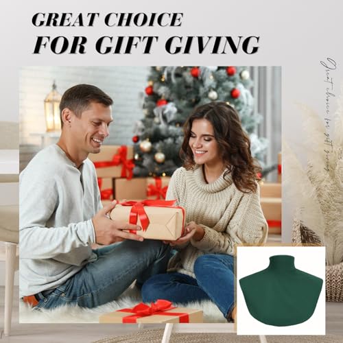 Mock Turtleneck Dickey Fake Collar - Large Classic Green
