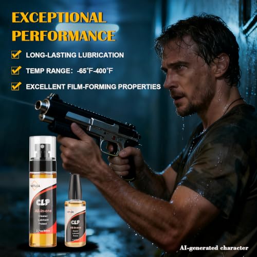 CLP Gun Oil Cleaner, Lubricant & Rust Protectant - 3.7oz with Cloth Swabs & Patches