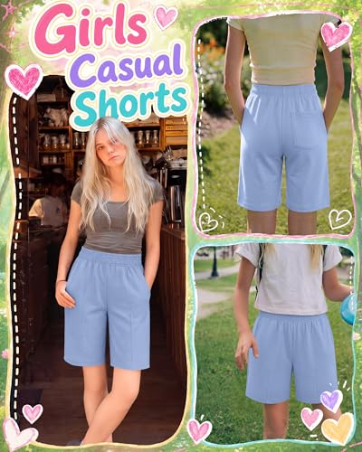 Girls Bermuda Shorts with Pockets - Casual Summer Style