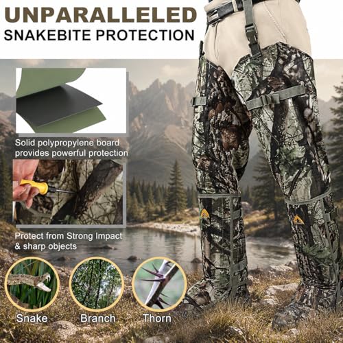 Snake Bite Protective Chaps - Waterproof & Adjustable Gaiters