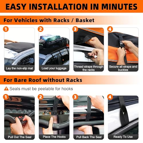 20 Cubic Feet Rooftop Cargo Carrier Bag - Waterproof & Aerodynamic