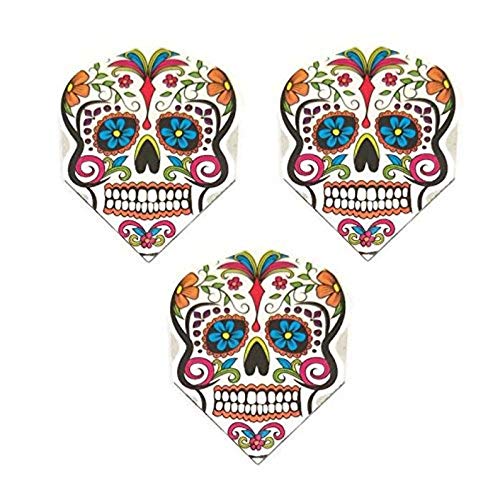 Standard Dart Flights - 9 Pack Sugar Skull Day of The Dead 75 Micron