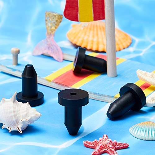 8 Pcs Kayak Drain Plugs - 1/2 Inch Silicone, Black