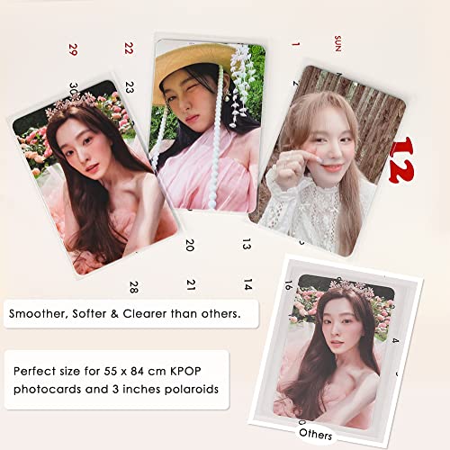Kpop Photocard Sleeves - Ultra Clear, Unsealable - 100 Packs