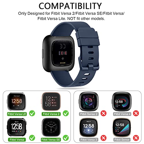 Fitbit Versa Sport Bands 3-Pack - Abyss Blue/Rock Blue/Black - Large