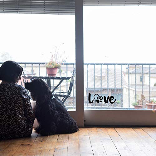 Paw Print Vinyl Wall Decal - Dog Room Decor (4x11 inches)