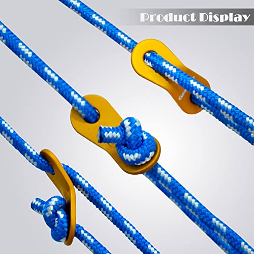 GEERTOP Blue 6 Pack 5mm Ultralight Tent Guy Lines with Aluminum Tensioners