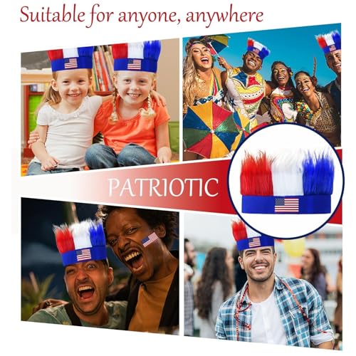 Patriotic Red White Blue Headband Set - 2 Pcs Classic
