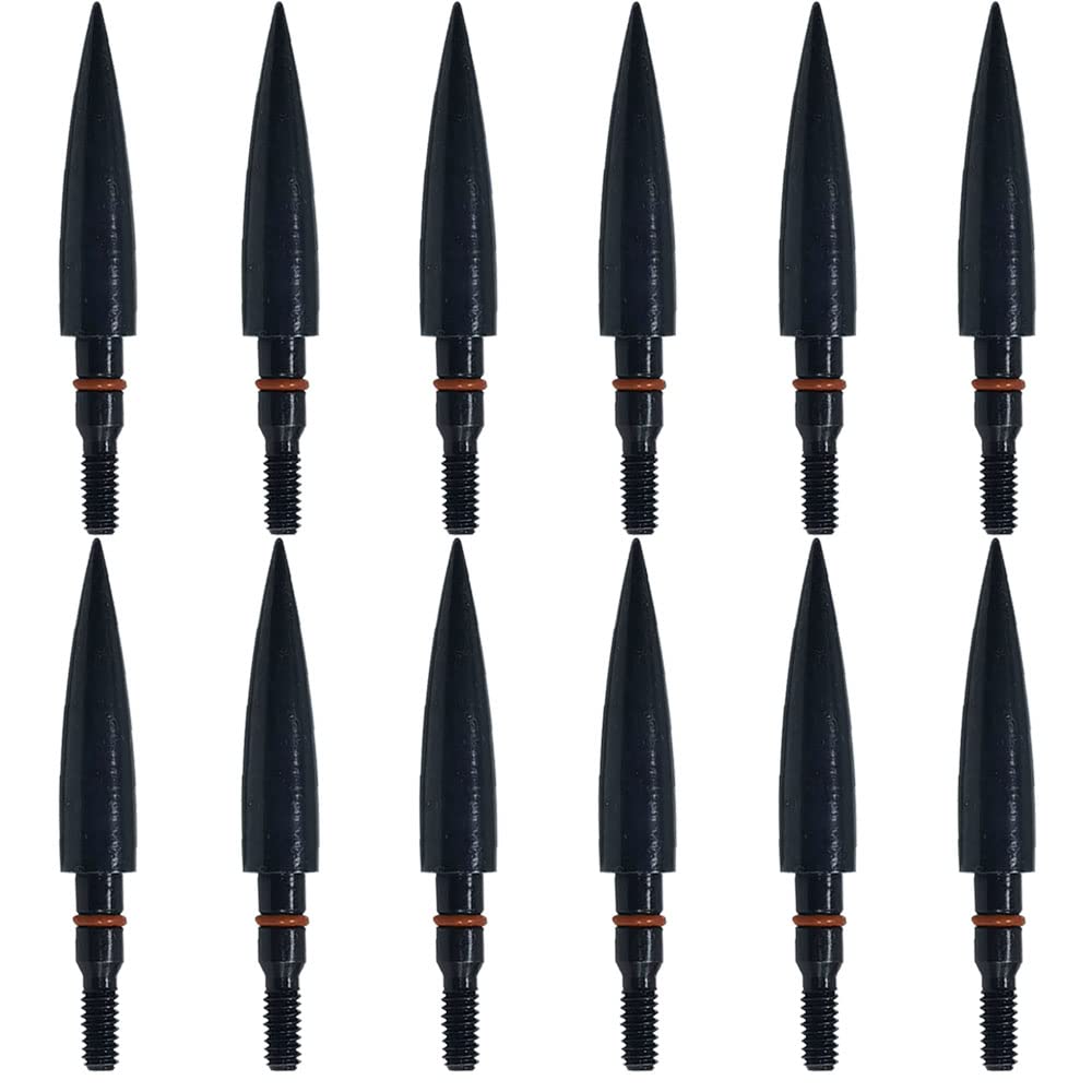 Field Points arrowheads 150 Grains Archery Field Points,5/16" Steel Screw in Archery Field Tips and Broadheads (1 Dozen 12 PCS)