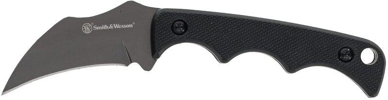 Smith&Wesson Accessories (8HT64) Smith & Wesson H.R.T Karambit Neck Knife 5.2 in Overall Length with 2 in Blade Length and Breakaway Lanyard,Black