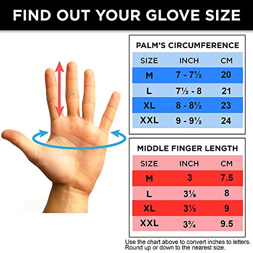 Breathable Foam Padded Cycling Gloves - Full Finger - Blue XL