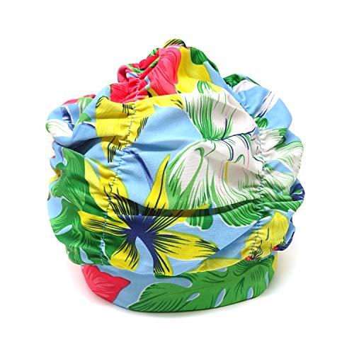 Pleated Swim Cap for Long Hair - Non-Waterproof Bathing Cap