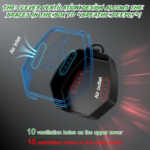 Football Lip Guard Case - Vented Mouthguard Holder - Black+Orange